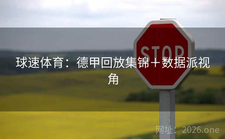 球速体育：德甲回放集锦＋数据派视角