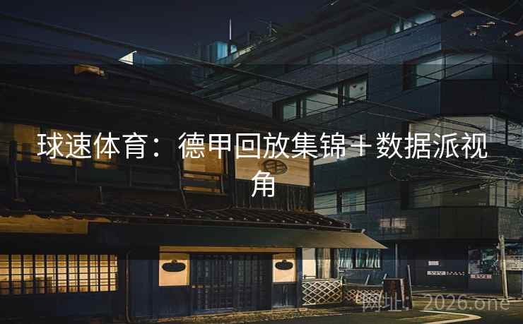 球速体育：德甲回放集锦＋数据派视角