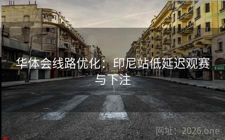 华体会线路优化：印尼站低延迟观赛与下注